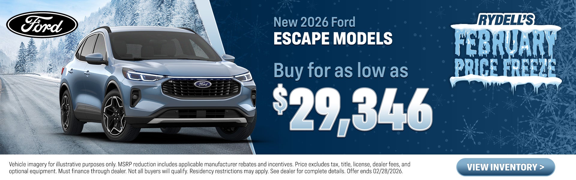 Buy New Escapes for as low as $29,346